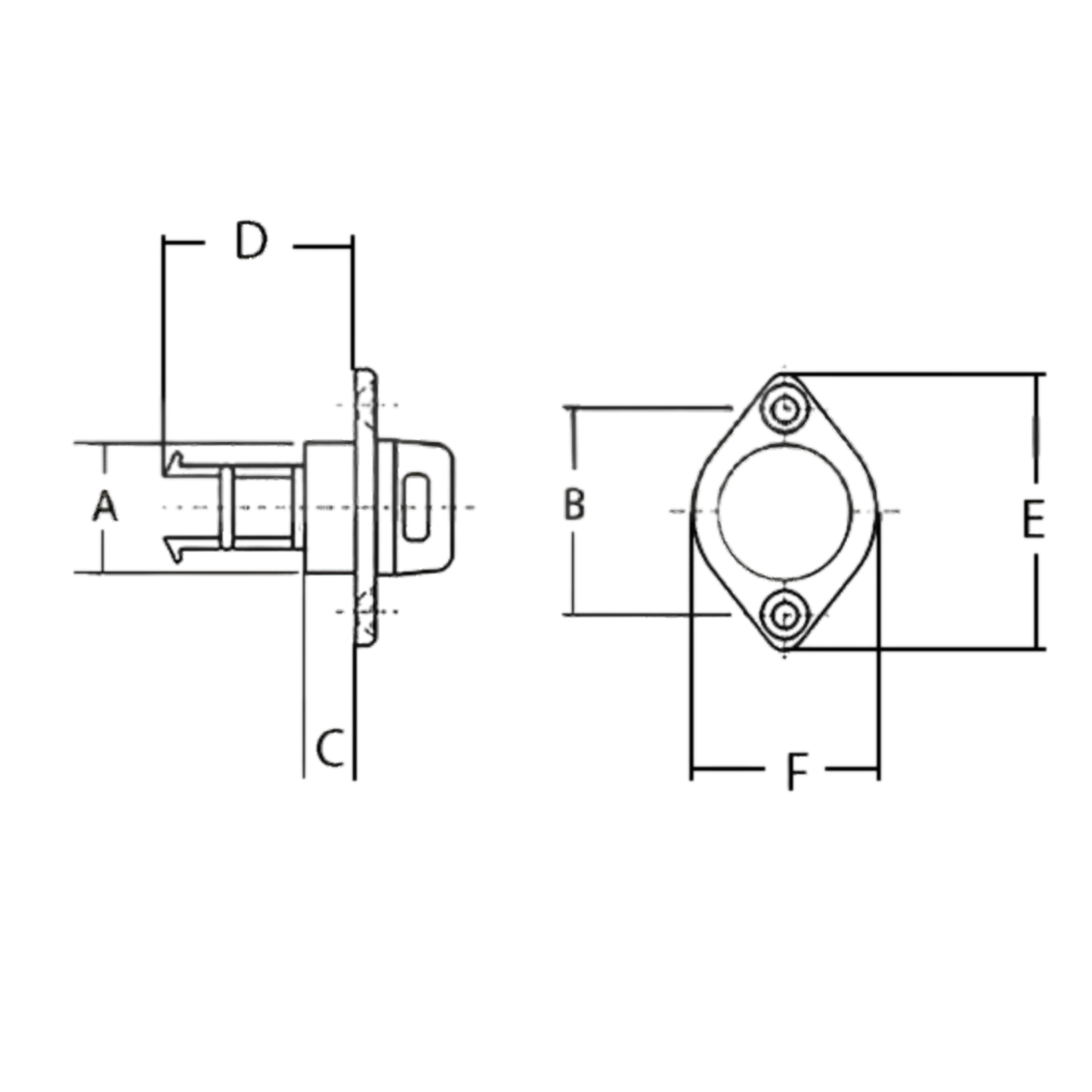 Plastic Transom Drain with Plug